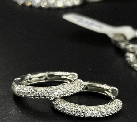 Серьги кольца конго круглые сережки бижутерия