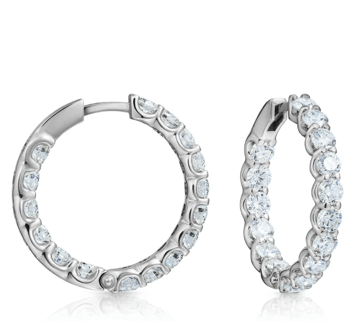 Конго из белого золота / Роскошные,красивые серьги /