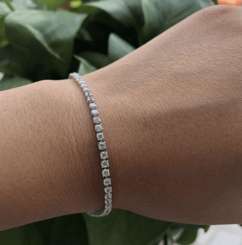 Прекрасный браслет Серебро 925 пробы, цирконы