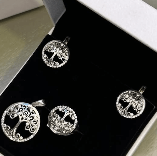 Сережки серебряные "дерево жизни"