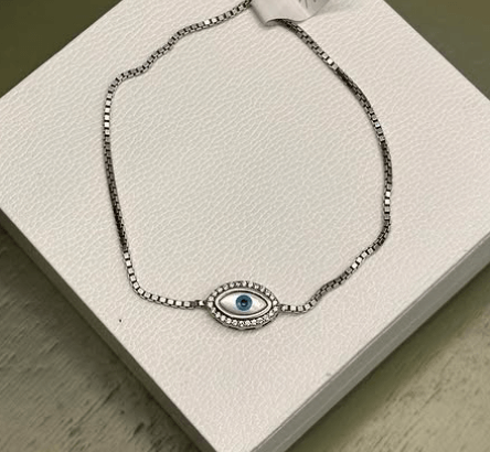 Браслет с необычным дизайном / Серебро 925 пробы,цирконы