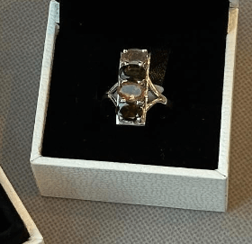 Сережки , Кольцо с темными красивыми камнями / Шикарные наборы из серебра 925 пробы,цирконы