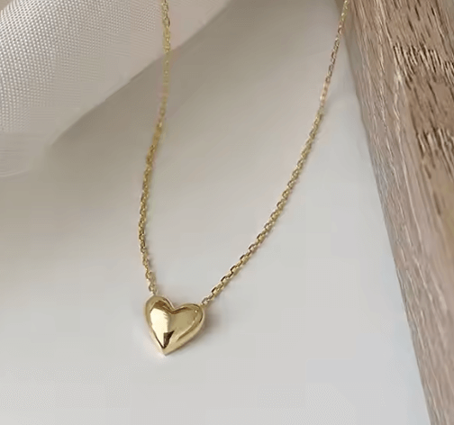 Колье золотое сердце / ЗОЛОТО 585 пробы