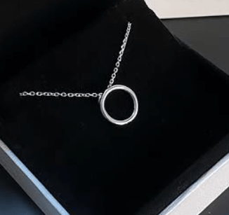 Колье в стиле минимализм / Кулон съемный / Серебро 925, цирконы