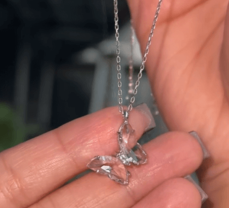 Подвеска в виде бабочки Серебро 925 пробы, цирконы