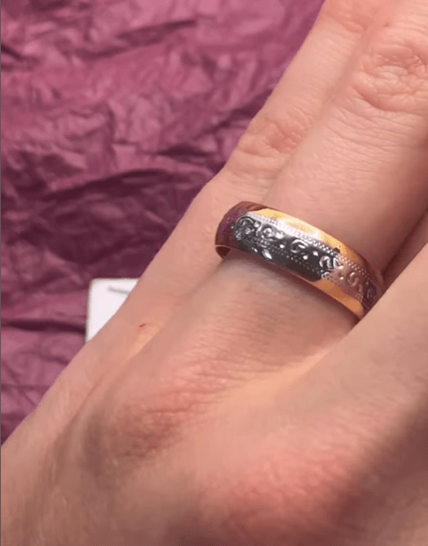 Кольцо из серебра с позолотой