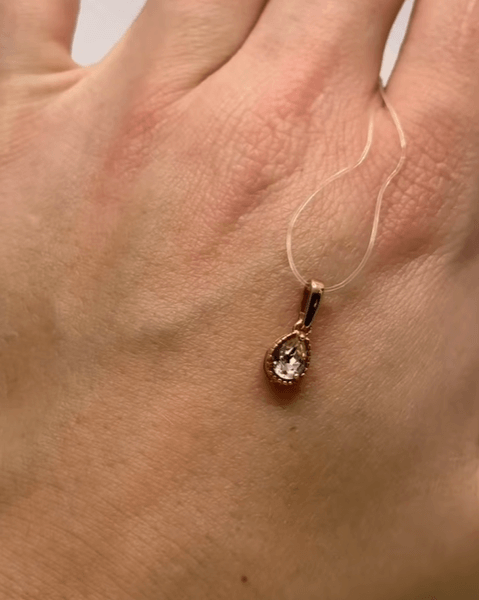 Серебряная подвеска с позолотой и фианитом