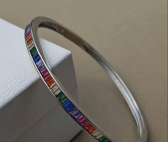 Шикарный браслет в люкс качестве / Серебро 925 пробы, цирконы