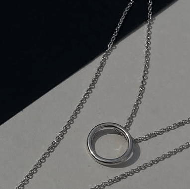 Минималистичные колье Серебро 925 пробы круг