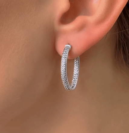 Серьги 3200 сом на кнопке Серебро 925 пробы