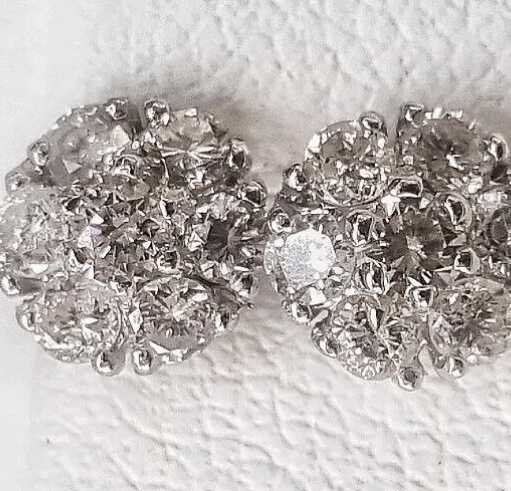 Сережки в цветочном дизайне  Серебро 925 пробы