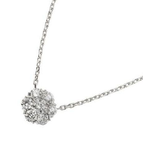 Колье цветочное элегантный   Серебро 925 пробы