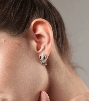 Серьги змея змейки с кристаллами