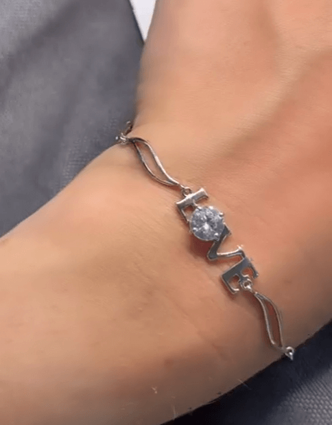 Серебряный браслет с фианитами