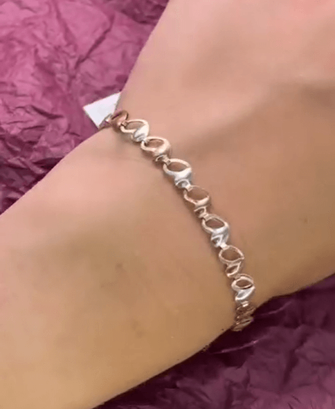 Серебряные браслет с золочением