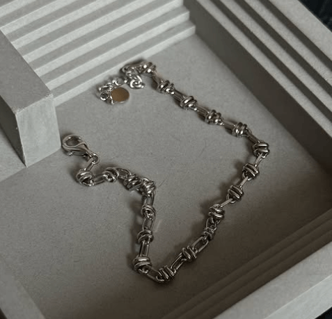 Браслет с интересным плетением / Серебро 925 пробы