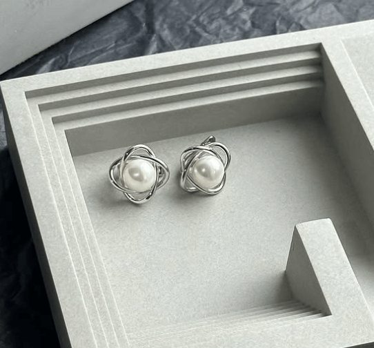 Серебряные серьги с жемчугом Серебро 925 пробы