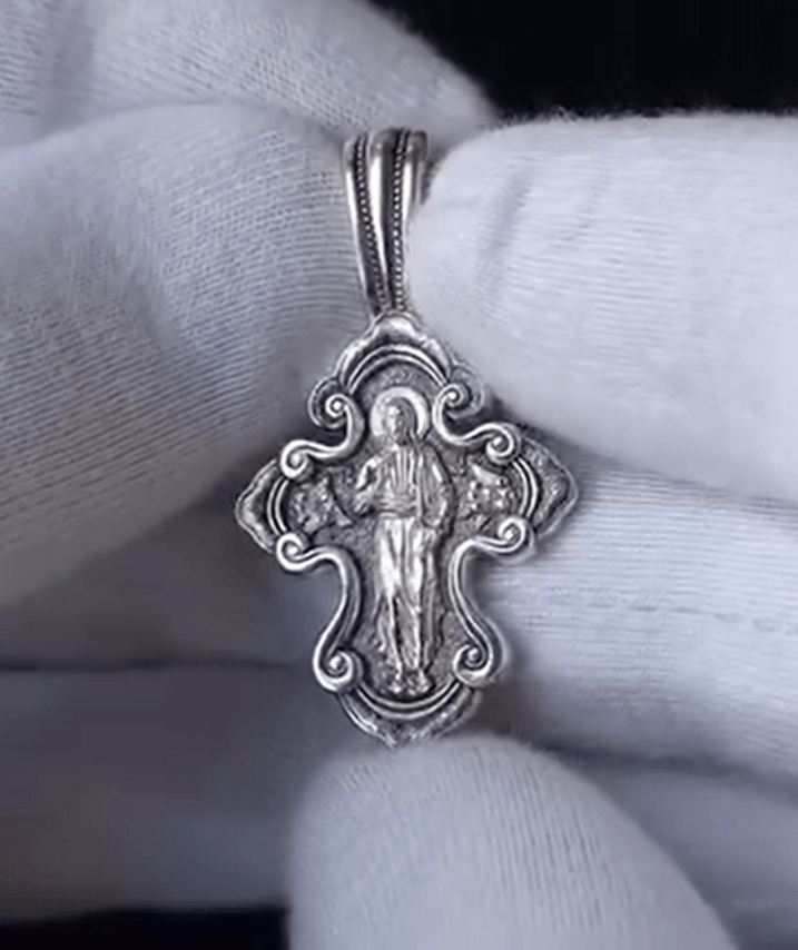 Серебряная подвеска Православный крест