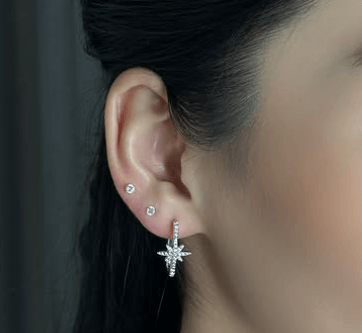 Серьги метеорит Серебро 925 пробы