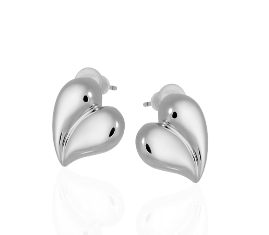 Серьги Женские серьги сердечки  Серебро 925 пробы