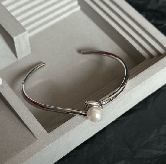 Браслет из жемчужных бусин Серебро 925 пробы