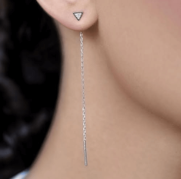 Серьги протяжка Серебро 925 пробы