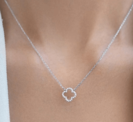 Колье клевер Серебро 925 пробы