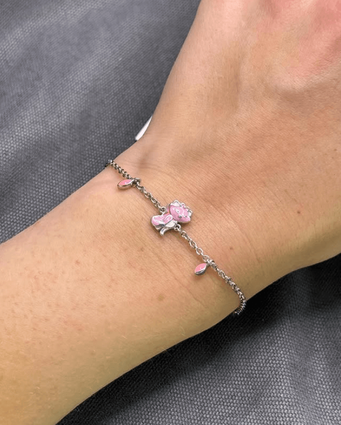 Серебряный браслет с эмалью