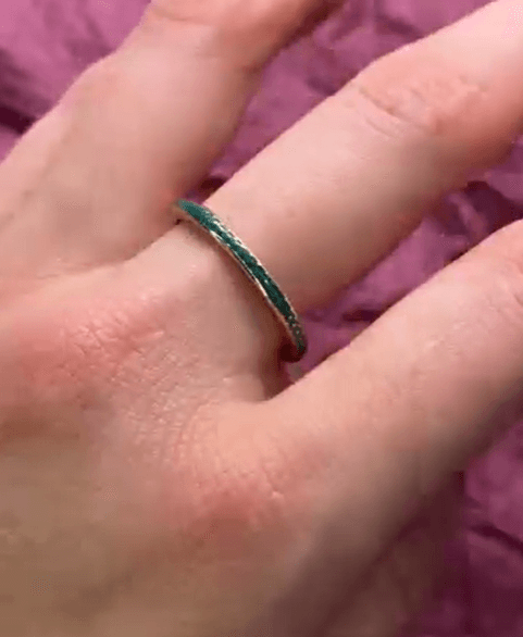 Серебряное кольцо с эмалью и позолотой “Fillart”