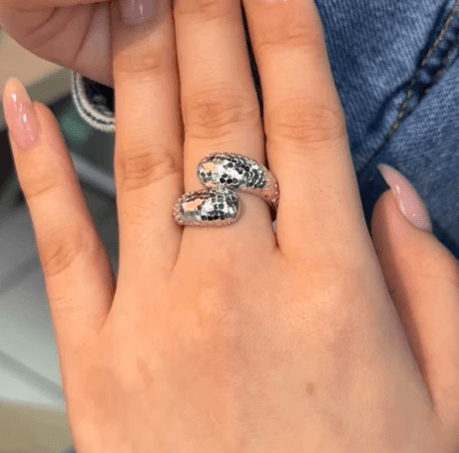 Кольцо «Чешуя»  Серебро 925 пробы