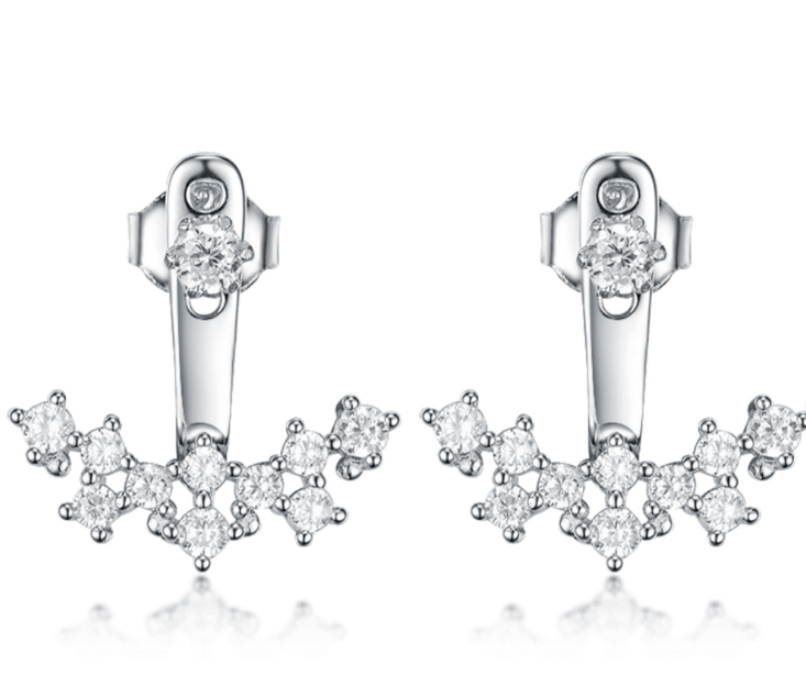 Серьги жакеты  Серебро 925 пробы