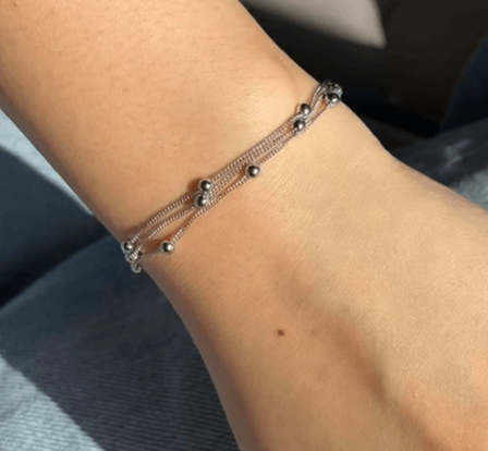 Тройной с шариками Серебро 925 пробы