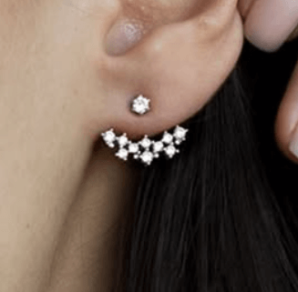 Серьги жакеты Серьги из серебра Серебро 925 пробы