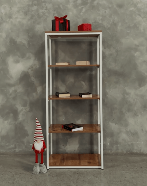 Лофт-стеллаж светло-коричневый/белый