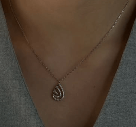 Колье Капля  Серебро 925 пробы