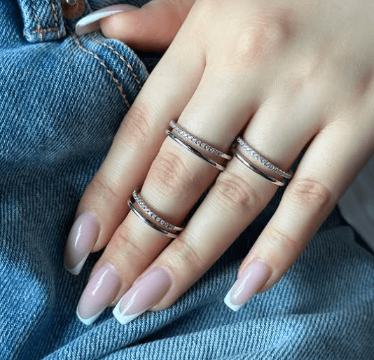 Кольца полосы Серебро 925 пробы