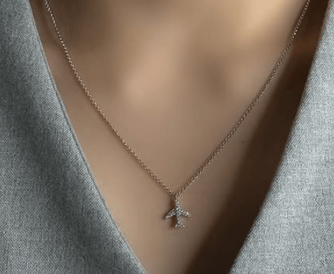 Колье самолет цепочка толстая с интересными плетением Серебро 925 пробы