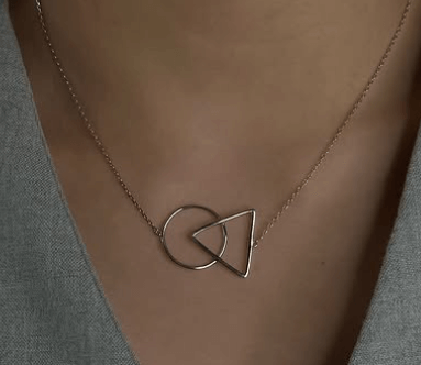 Колье геометрические фигуры  Серебро  925 пробы