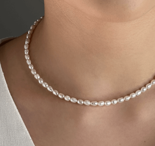 Чокер с барочным жемчугом Серебро 925 пробы