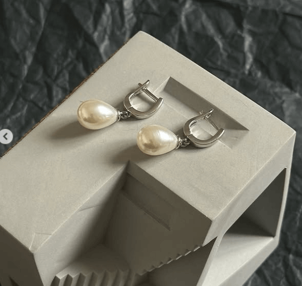 Серьги жемчуг  Серебро 925 пробы