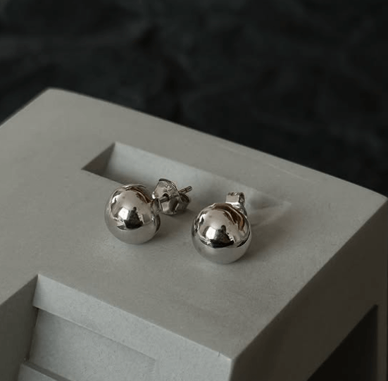 Серьги-шарик  Серебро 925 пробы