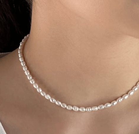 Чокер с барочным жемчугом Серебро 925 пробы