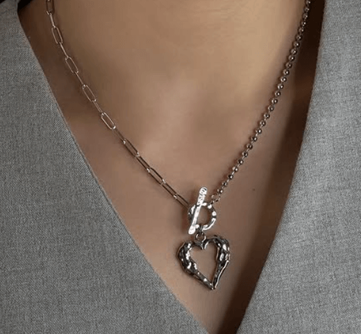 Колье Love ball сердце Серебро 925 пробы