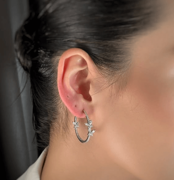 Серьги Серебро 925 пробы Серебряные серьги с фианитами