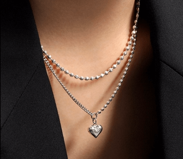 Колье Babble сердце Серебро 925 пробы