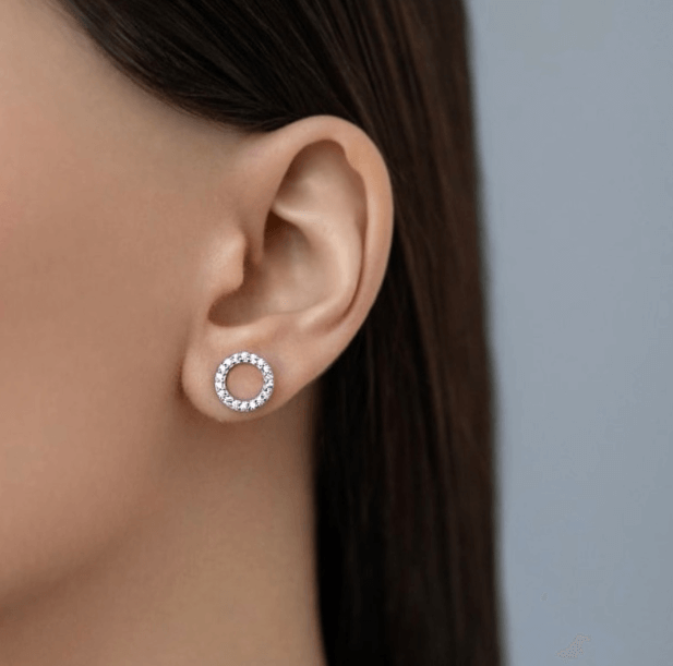 Серьги гвозди 9 мм Серебро 925 пробы