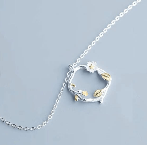 Цепочка “Sakura Tree“ Материал: Серебро 925 Золотое покрытие Родиевое покрытие