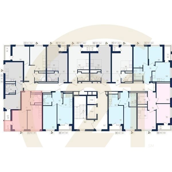 1-комн, 33.1 м², 12-14 этаж