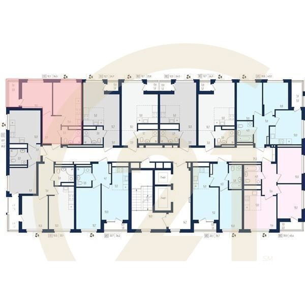 1-комн, 34.5 м², 11-14 этаж