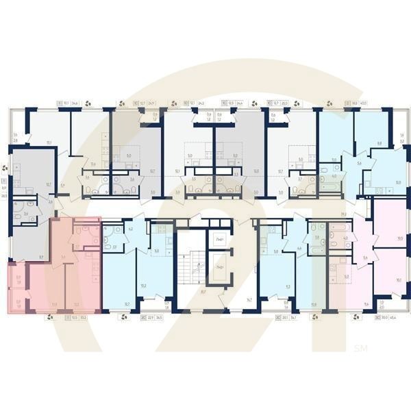 1-комн, 33.2 м², 9-10 этаж